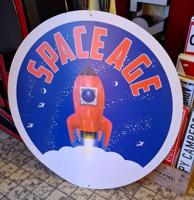 Space Age Kartonnen Bord - Ø97cm