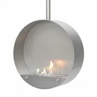 Ottawa Staal - 60 cm | ScandiFlames | Plafond bio-ethanol haard | Staal