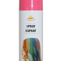 Carnaval verkleed haar verf/spray - roze - spuitbus - 125 ml