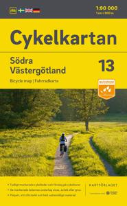 Fietskaart 13 Cykelkartan Södra Västergötland | Norstedts