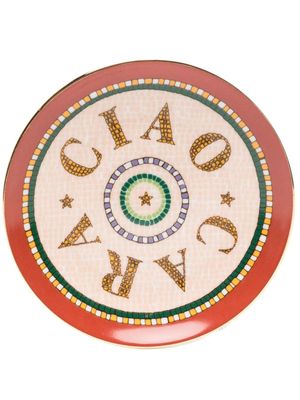La DoubleJ assiette mini Ciao Cara en porcelaine - Rose