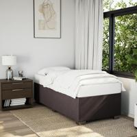 Bedframe zonder matras 100x200 cm stof donkerbruin