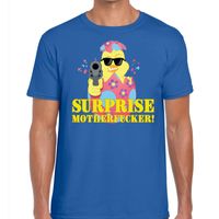 Fout paas t-shirt blauw surprise motherfucker voor heren - thumbnail
