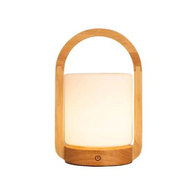 Tafellamp oplaadbaar George lichtbruin hout Tafellamp oplaadbaar George lichtbruin hout