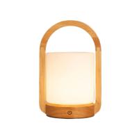 Tafellamp oplaadbaar George lichtbruin hout