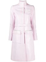 Courrèges trench à logo embossé - Rose