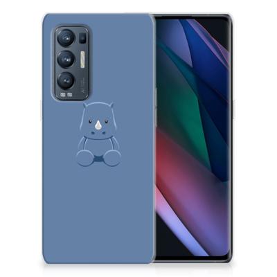 OPPO Find X3 Neo Telefoonhoesje met Naam Baby Rhino OPPO Find X3 Neo Telefoonhoesje met Naam Baby Rhino