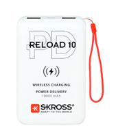 Skross Reload 10 PD, Qi Powerbank 10000 mAh Li-ion Wit Statusweergave