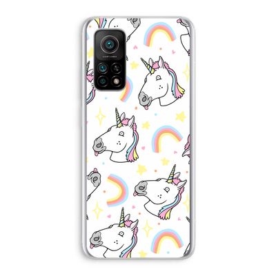 Rainbow Unicorn: Xiaomi Mi 10T 5G Transparant Hoesje