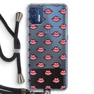 Lipjes: Motorola Moto G9 Plus Transparant Hoesje met koord