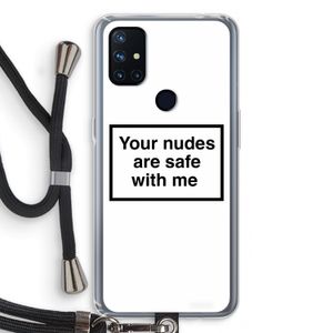 Safe with me: OnePlus Nord N10 5G Transparant Hoesje met koord