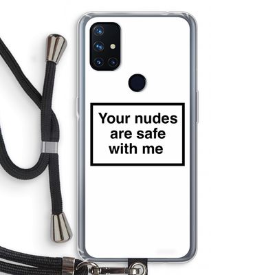 Safe with me: OnePlus Nord N10 5G Transparant Hoesje met koord