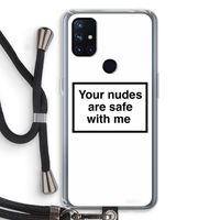 Safe with me: OnePlus Nord N10 5G Transparant Hoesje met koord