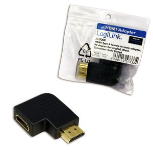 LogiLink AH0008 kabeladapter/verloopstukje HDMI haaks links