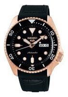 Horlogeband Seiko SRPD76K1 / 4R36-07G01 Leder Zwart 22mm
