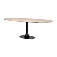 Richmond Ovale Eettafel 'Hampton' Travertin, 230 x 100cm