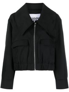 GANNI veste à col oversize - Noir