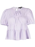 tout a coup blouse à ourlet péplum - Violet - thumbnail