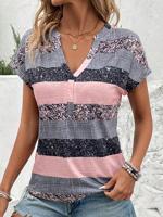 Cotton Casual Loose Striped T-Shirt