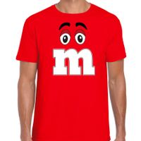 Verkleed t-shirt M voor heren - rood - carnaval/themafeest kostuum - thumbnail