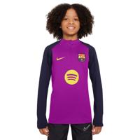 Nike FC Barcelona Strike Trainingstrui 1/4-Zip 2025-2026 Kids Felpaars Donkerblauw Goud