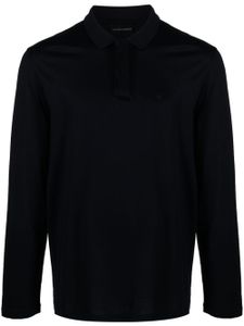 Emporio Armani polo à logo embossé - Bleu