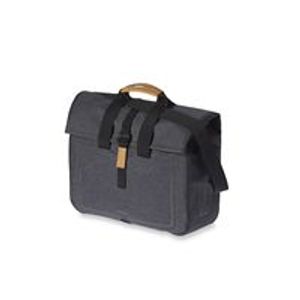 Basil urban dry business bag - waterdichte fietsschoudertas, 20l inhoud, charcoal melee
