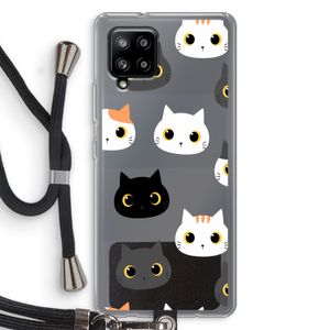 Katten: Samsung Galaxy A42 5G Transparant Hoesje met koord