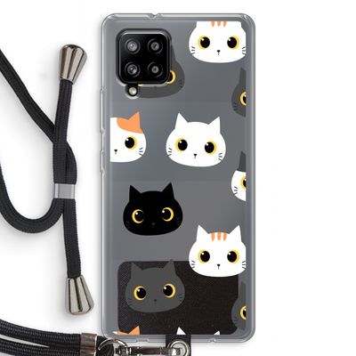 Katten: Samsung Galaxy A42 5G Transparant Hoesje met koord