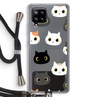 Katten: Samsung Galaxy A42 5G Transparant Hoesje met koord
