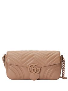 Gucci mini sac porté épaule à motif GG Marmont - Tons neutres