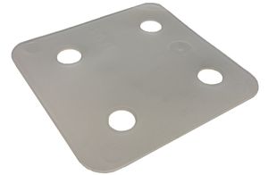Drukplaat zonder sleuf transparant 1 70x70 K