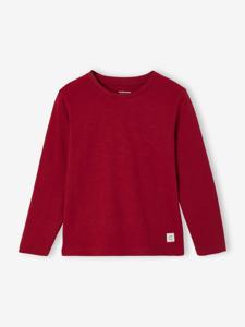 Personaliseerbare gekleurd T-shirt voor jongens met lange mouwen rood
