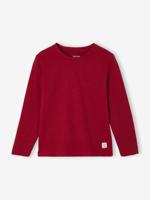 Personaliseerbare gekleurd T-shirt voor jongens met lange mouwen rood