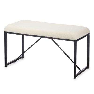 Bank Gift Decor TR23063-1 TR23063-1 Wit Metaal Stof 81 x 42 x 38 cm