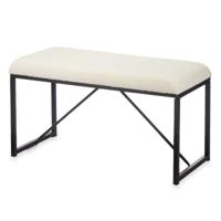 Bank Gift Decor TR23063-1 TR23063-1 Wit Metaal Stof 81 x 42 x 38 cm