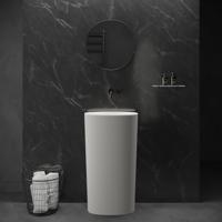 Wastafel Ideavit Colidcliff Staand Model 50x35x90 cm Solid Surface Mat Wit Ideavit