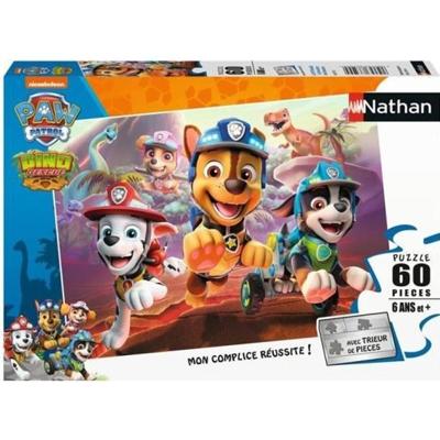 Puzzel 60 p - Paw Patrol om de dinosaurussen te redden