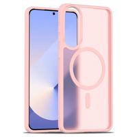 Lunso Samsung Galaxy S25 Edge slank backcover hoesje met MagSafe ondersteuning - Roze