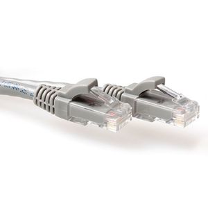 ACT Grijze 2,5 meter U/UTP CAT6A patchkabel snagless met RJ45 connectoren