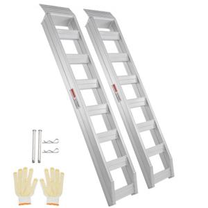 VEVOR Aluminium oprijplaten Heavy Duty oprijplaten met bovenste haakbevestiging Universele laadbrug voor motorfietsen, tractoren, ATV/UTV, vrachtwagens, grasmaaiers, 4T, 2 stuks