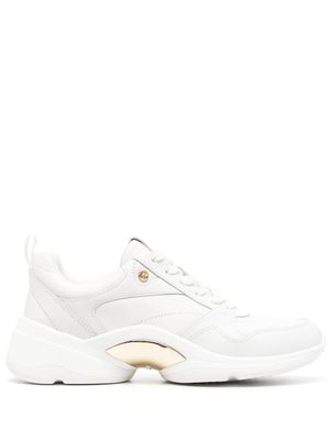Michael Michael Kors baskets lacées à plaque logo - Blanc