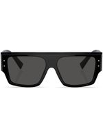 Dolce & Gabbana Eyewear lunettes de soleil rectangulaires à logo imprimé - Noir - thumbnail