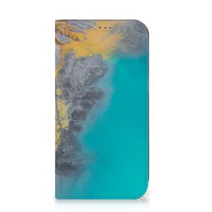 iPhone 15 Standcase Marble Blue Gold