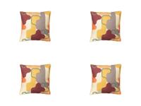 Sierkussen met paspel ca. 50x50 cm Grafi bordo (4 stuks) Madison - Madison