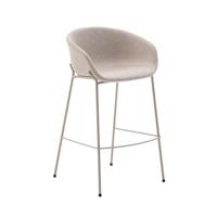 Kave Home Barkruk 'Yvette' kleur Beige (zithoogte 75cm)