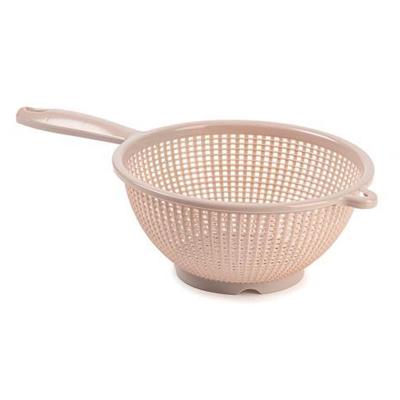 Plasticforte Keuken vergiet/zeef - kunststof - D24 x H11 cm - beige