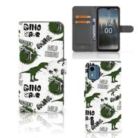 Telefoonhoesje | Met pasjeshouder | voor Nokia C12 Dinosaurus