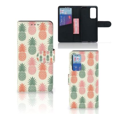 Huawei P40 | Book Cover | Ananas | Portemonnee hoesje