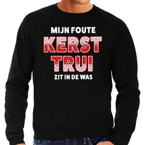 Foute kerstborrel trui / kersttrui Mijn Kersttrui zit in de was zwart voor heren 2XL (56)  -